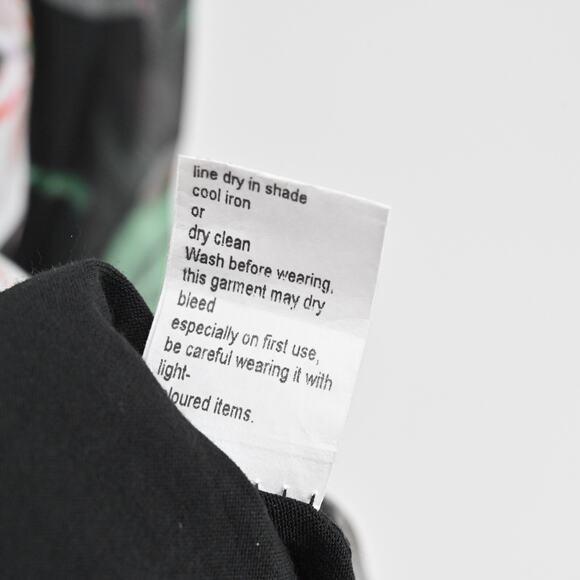 ELENA BALDI Silk Maxi Dress Size L Black Floral Chiffon‎ Sleeveless V Neck Italy - Picture 8 of 13